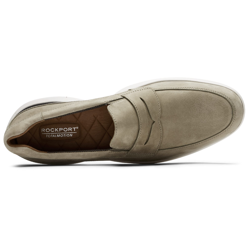 Rockport Singapore Mens Loafers - Total Motion Advance Penny Olive - OZ4961825